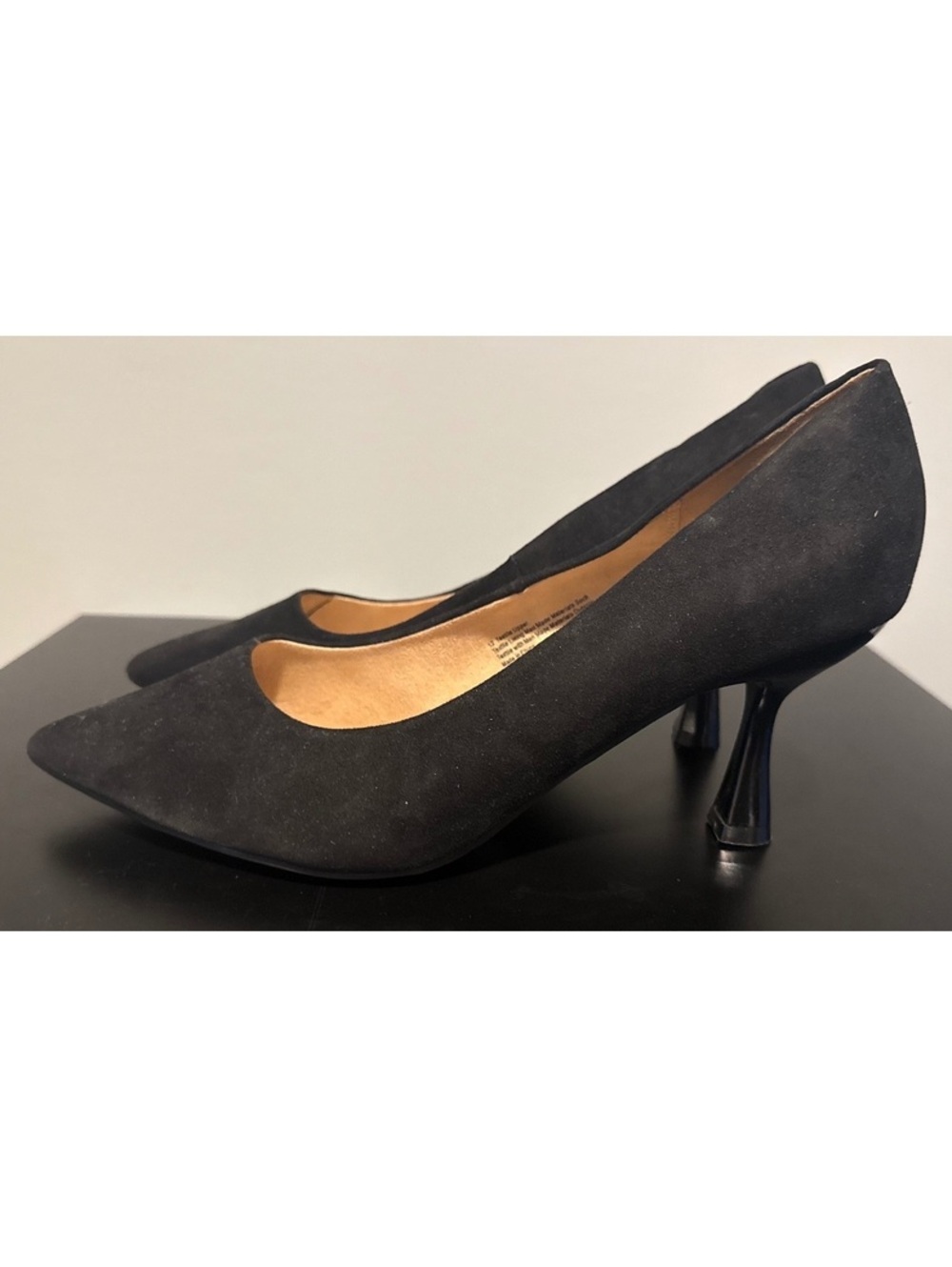 A New Day Black Suede Pointed Toe Pumps Heels Size 12